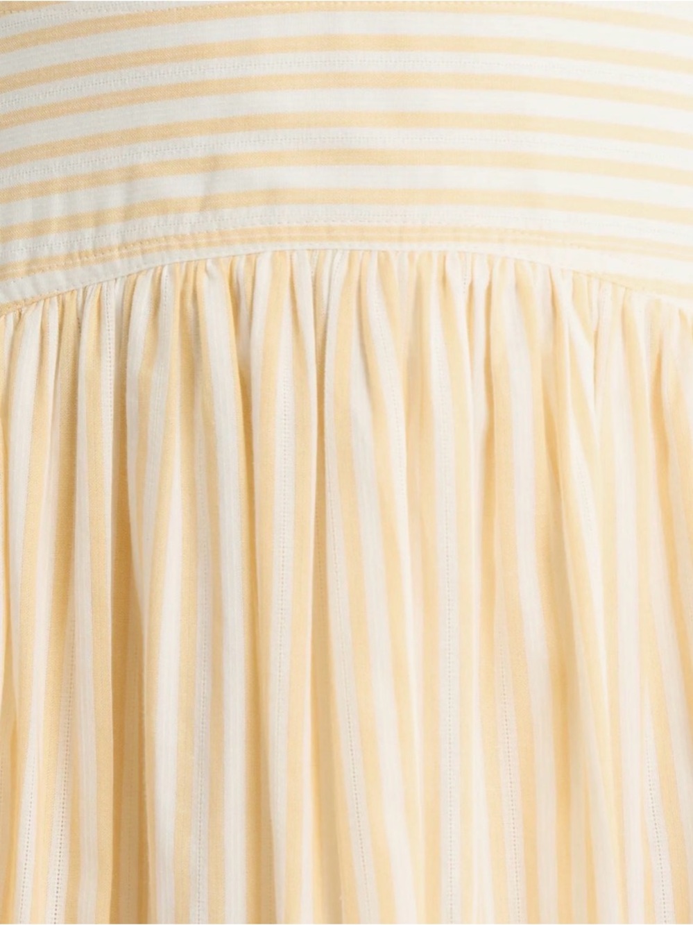 Parker Julianne Stripe Cotton Maxi Dress, Women’s 4, Butter Yellow, Ivory, NWT - Picture 6 of 11